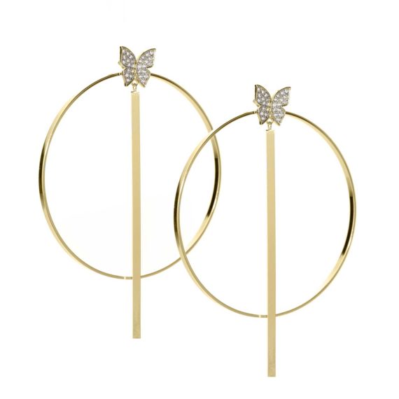 JE 1810004 1 570x570 - BX GLOW Transforming Duo 3" Gold Hoop Earrings