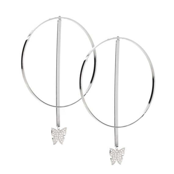 JE 1810005 1 570x570 - BX GLOW Transforming Trio 3" White Gold Hoop Earrings