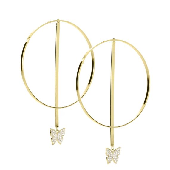 JE 1810006 1 570x570 - BX GLOW Transforming Trio 3" Gold Hoop Earrings