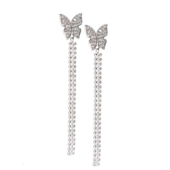 JE 1810007 1 570x570 - BX GLOW Crystal Linear Earrings White Gold Drop earrings