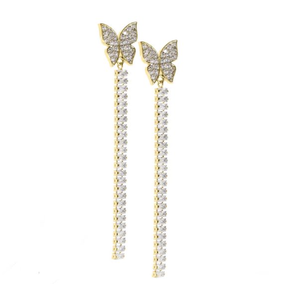 JE 1810008 1 570x570 - BX GLOW Crystal Linear Earrings Yellow Gold Drop earrings