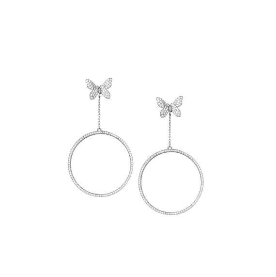 Signature Pave Drop Earrings 2 in White Gold 570x571 - Signature Pave Drop Earrings 2.5" Earrings