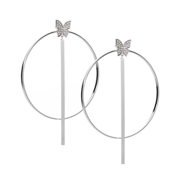 JE 1810003 1 570x570 - BX GLOW Transforming Duo 3" White Gold Hoop Earrings